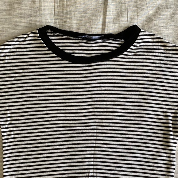 Zara Striped Cropped Tee - Picture 1 of 4